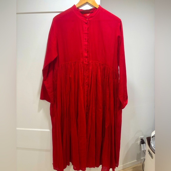 Muji Dresses & Skirts - Japanese Brand- Red House Dress 100% cotton